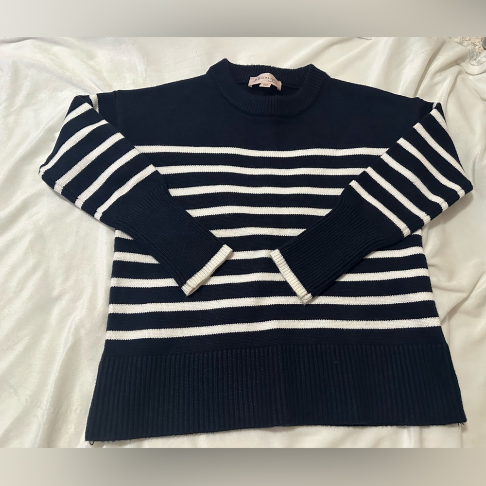 Philosophy stripe crewneck sweater size Xsmall